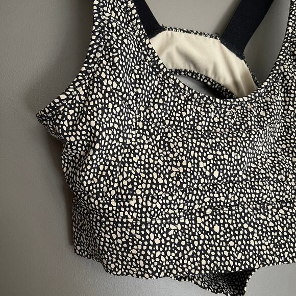 Varley Edris Sports Bra Mixed Pebble Size XS Black Cream Dot Print Cute Chic Gym - Picture 6 of 16